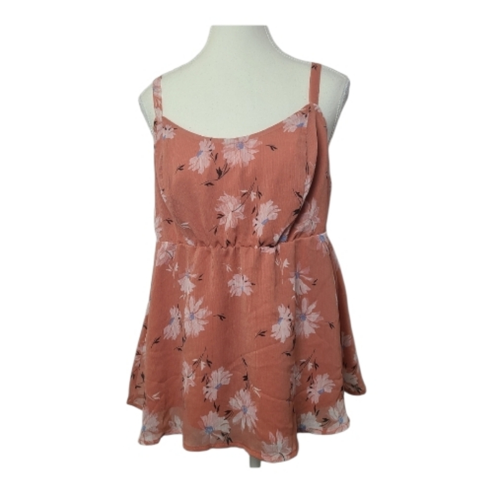Torrid babydoll sleeveless blouse, Sz 00 (Ptp 18")